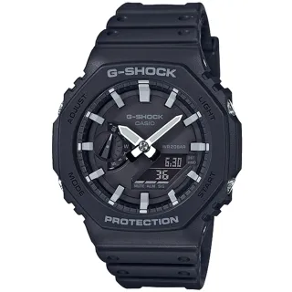 【CASIO 卡西歐】G-SHOCK 八角農家橡樹雙顯手錶(GA-2100-1A/速)