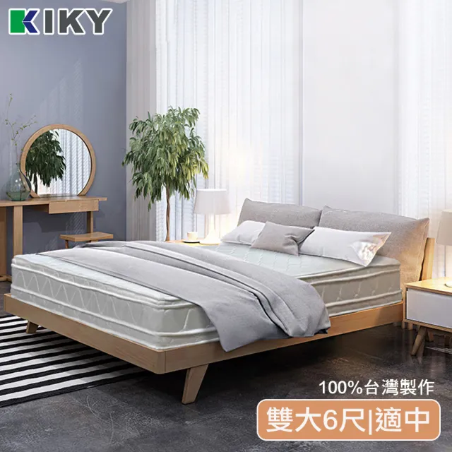 【KIKY】英格蘭雙面可睡四線獨立筒床墊(雙人加大6尺)/