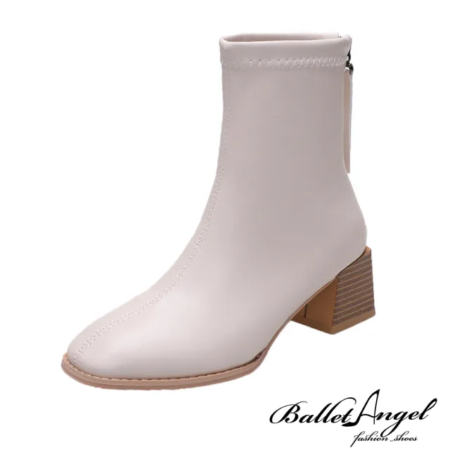 Balletangel 秋冬切爾西 短靴 西部靴 雪靴百搭厚底增高短筒女靴馬丁靴踝靴 多款選奶茶色 Momo購物網