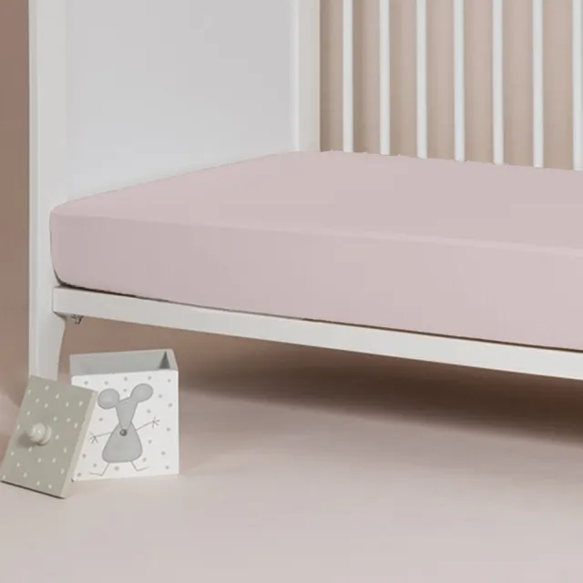 【西班牙Velfont】有機棉嬰兒床2合1防水保潔床包 60X120公分(2件組 - 全年適用)