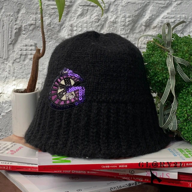 【GLORY21】網路獨賣款-立體針織毛帽(黑色)