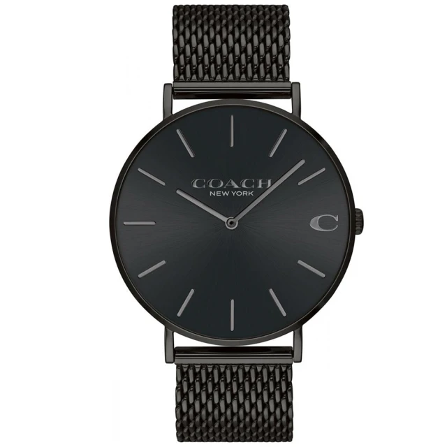 【COACH】簡約大錶盤紳士米蘭帶腕錶-41mm(14602148)