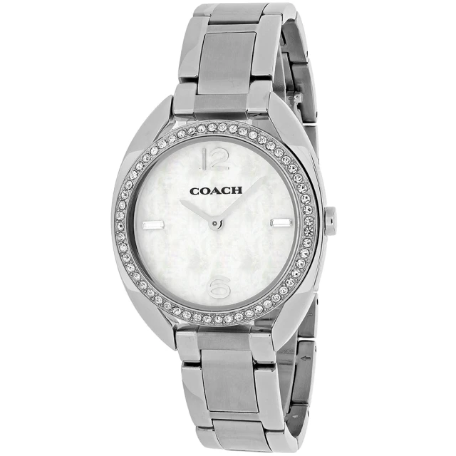 COACH【COACH】晶鑽珍珠貝面手錶-30mm/銀(14502056)