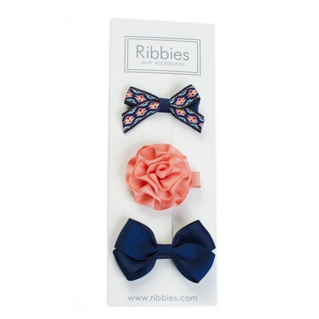 Ribbies【Ribbies】綜合緞帶3入組-Mabrey(髮夾)