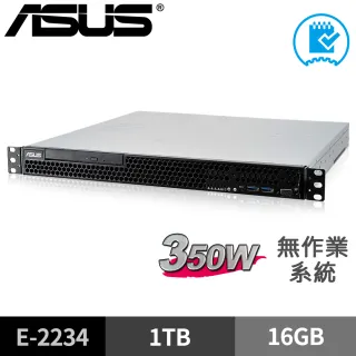 【ASUS 華碩】RS100-E10(E-2234/16G/1TB/FD)