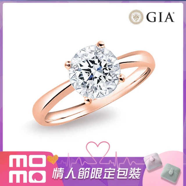 【King Star】GIA 30分D VVS2 光芒18K金鑽石戒指(30分擁有一克拉視覺效果)