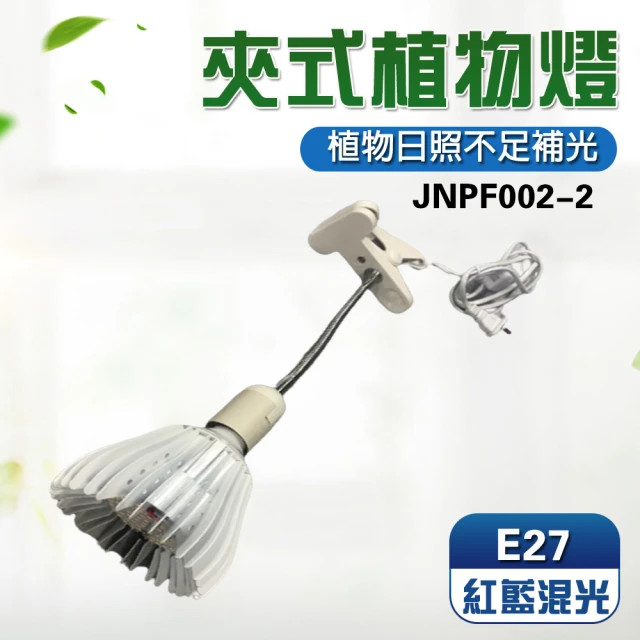 【JIUNPEY 君沛】君沛 植物燈系列 夾式 40瓦 E27 植物燈泡 紅藍混光 全電壓(植物燈)