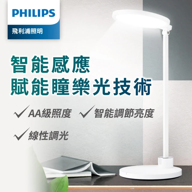 【Philips 飛利浦】軒湃 LED護眼檯燈66129(PD004)