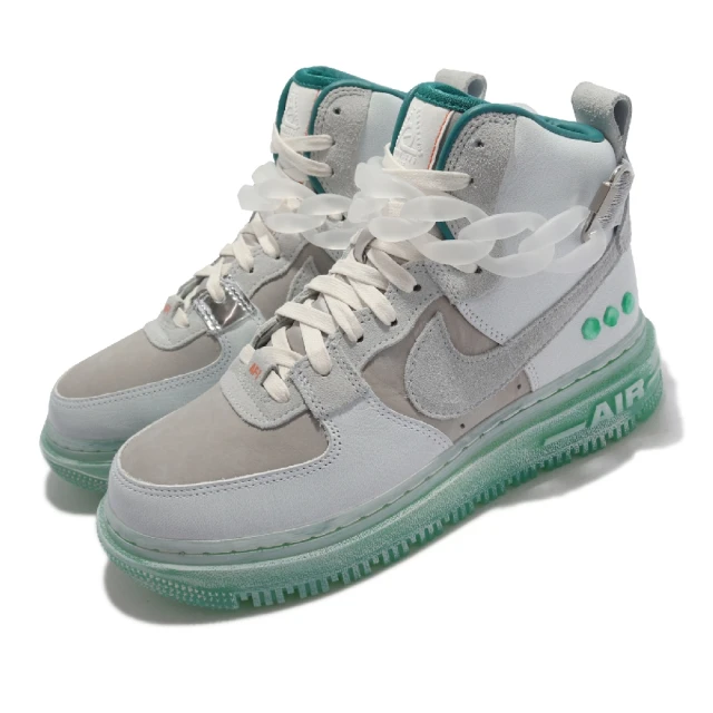 【NIKE 耐吉】休閒鞋 AF1 HI UT 2.0 運動 女鞋 高筒 經典款 中國風 靴款 球鞋穿搭 藍 灰(DQ5358-043)