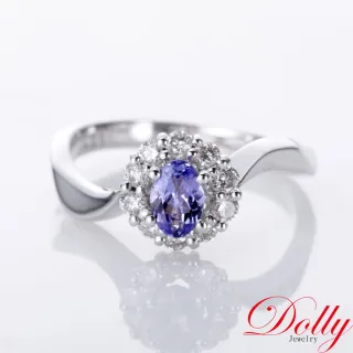 【DOLLY】14K金 天然丹泉石 鑽石戒指(001)