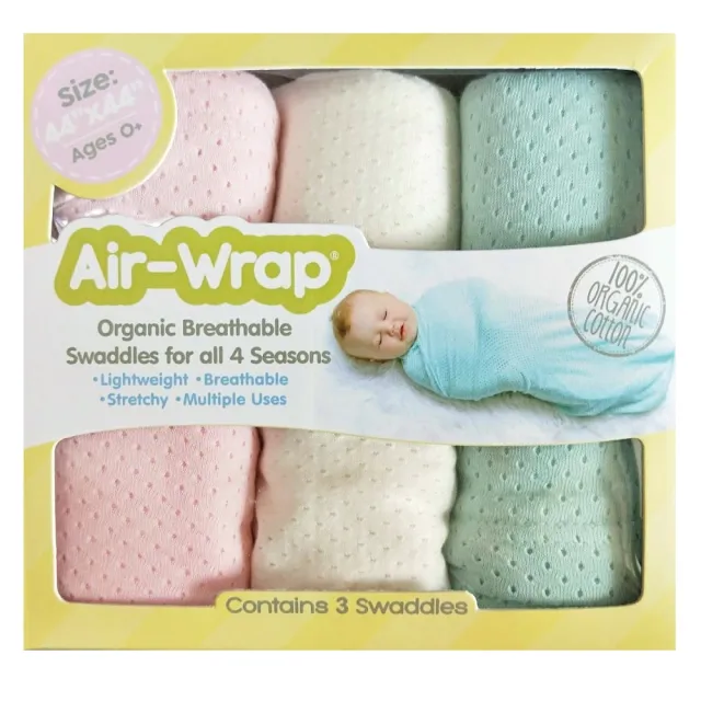 【美國Woombie】100%有機棉網眼多用途包巾(嬰兒包巾、有機棉、紗布巾、哺乳圍巾)