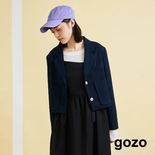 gozo【gozo】短版口袋西裝外套(兩色)