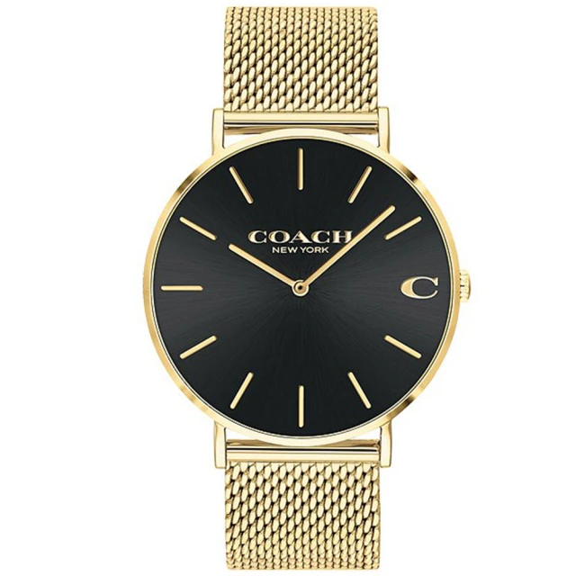 COACH【COACH】簡約大錶盤紳士米蘭帶腕錶-41mm(14602440)