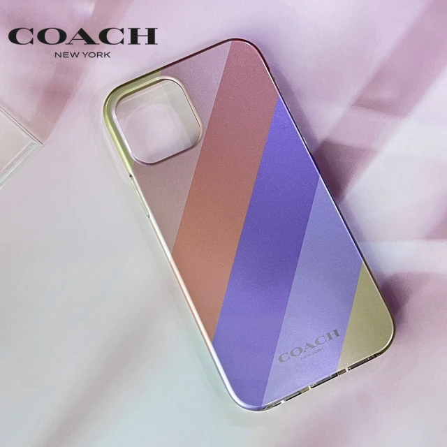 【COACH】iPhone 12/12Pro 6.1吋 手機防摔保護殼(香檳紫)
