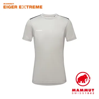 【Mammut 長毛象】Moench Light T-Shirt Men 輕量極限艾格透氣短袖排汗衣 男款 公路灰 #1017-02960