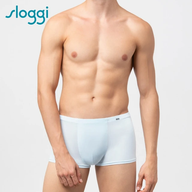 【sloggi】Men Cool Stripy極尚涼感系列平口褲 蔚藍海岸(G918504 TW)