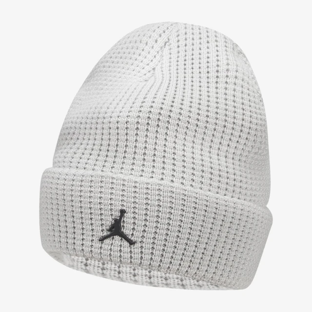 【NIKE 耐吉】毛帽 保暖帽 JORDAN BEANIE UTILITY METAL JM 中 白(DM8272097)