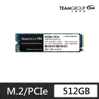 【Team 十銓】TEAM 十銓 MP34 512GB M.2 PCIe SSD 固態硬碟