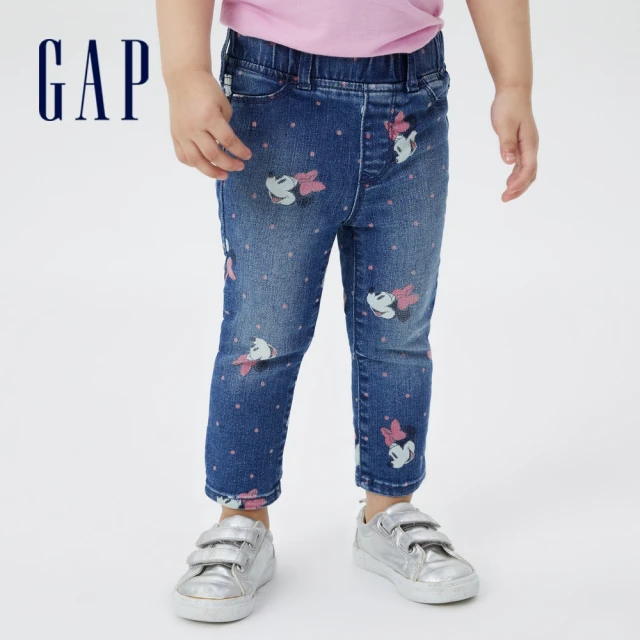 GAP【GAP】女幼童 Gap x Disney 迪士尼系列米妮鬆緊休閒褲(832897-米妮圖案)