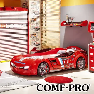 【COMF-PRO 康樸樂】歐洲進口酷炫F1跑車床(歐洲進口/兒童房/單人加大床架)