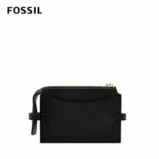 【FOSSIL】Kier 仙人掌純素皮革卡夾零錢包-黑色 SL6557001
