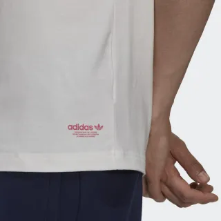 【adidas 愛迪達】上衣 T恤 短袖上衣 運動上衣 男上衣 白 5 DINO TEE(H13478)