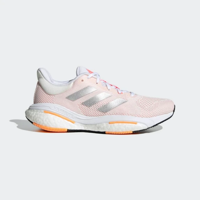 【adidas 愛迪達】運動鞋 跑步鞋 女鞋 白橘 SOLAR GLIDE 5 W(GX5496)