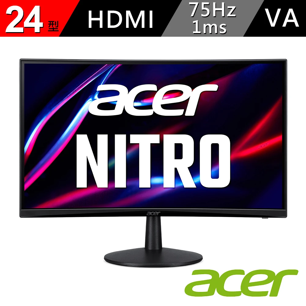 【Acer 宏碁】23.6型 VA遊戲電競螢幕 支援HDMI介面/FreeSync(ED240Q)