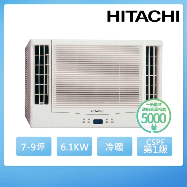【HITACHI 日立】7-9坪 變頻冷暖雙吹式窗型冷氣(RA-61NV)