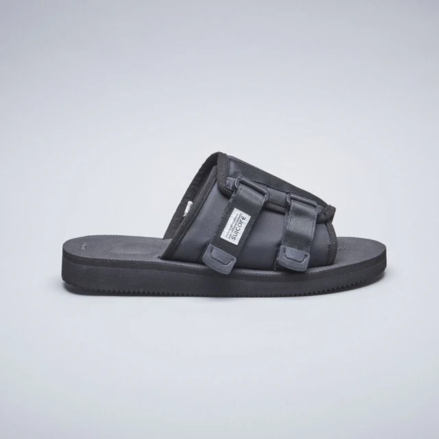 【SUICOKE】KAW-CAB OG-081CAB 黑色 側扣 麂皮 抗菌內裡 魔鬼氈 拖鞋 SK21081CABBK