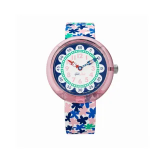 【Flik Flak】兒童手錶 LONDON FLOWER 兒童錶 編織錶帶(31.85mm)