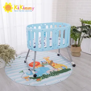 【kikimmy】百變多功能四合一嬰兒床 贈床墊+床包(嬰兒床/搖床/兒童餐椅/學習桌椅)