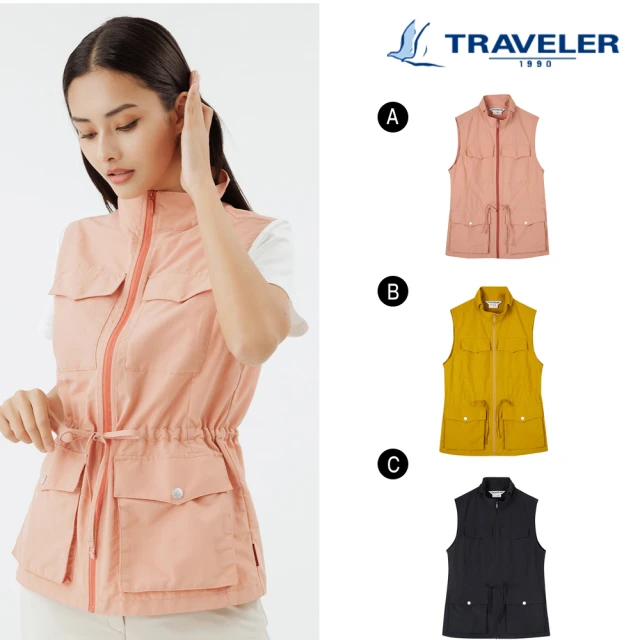 【TRAVELER 旅行者】22春夏新品-女款撥水多口袋抗UV背心_221TR302(多口袋背心)