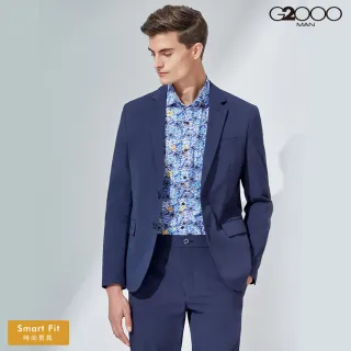 【G2000】時尚雙釦平紋式西裝式外套-藍色(1111100178)