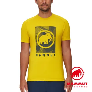 【Mammut 長毛象】Trovat T-Shirt Men 機能LOGO素色短袖 T-Shirt 男款 醇厚黃PRT2 #1017-09864