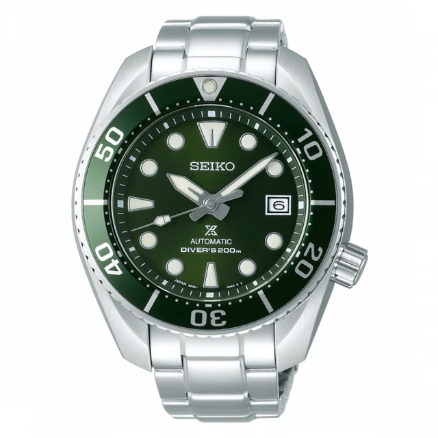 【SEIKO 精工】PROSPEX 200M潛水機械錶/45mm/綠水鬼(SPB103J1)