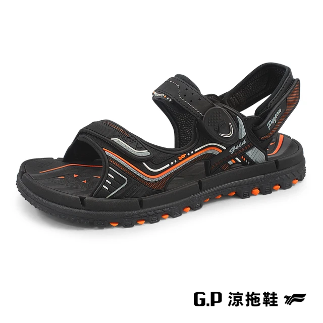 【G.P】中性TANK重裝磁扣兩用涼拖鞋G2375-橘色(SIZE:37-44 共二色)