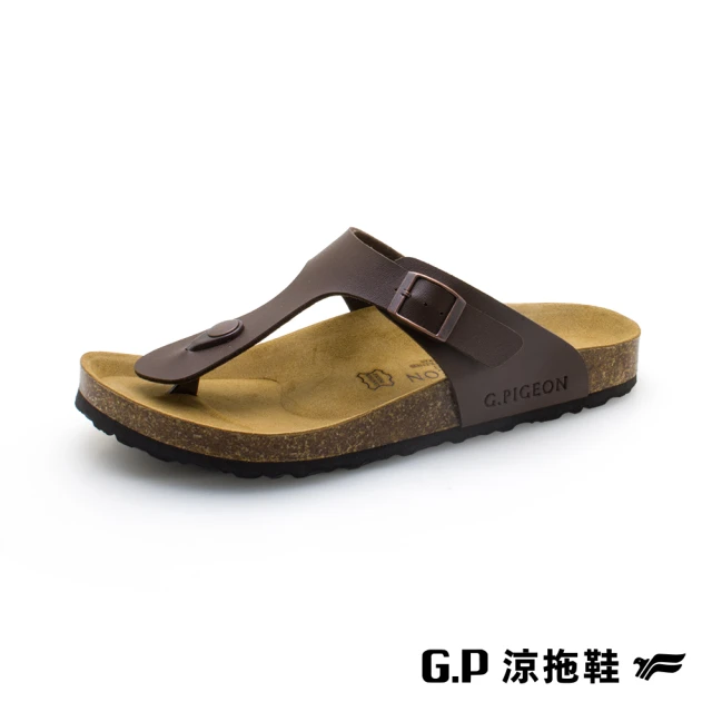 【G.P】男款簡約可調柏肯拖鞋M510-咖啡色(SIZE:40-44 共二色)