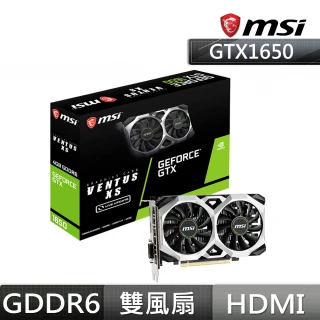 【MSI 微星】GeForce GTX 1650 D6 VENTUS XS 顯示卡