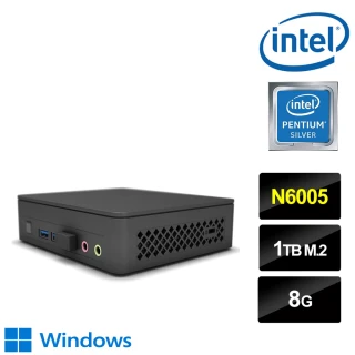 【Intel 英特爾】NUC平台奔騰四核{驃騎上尉W} Win10迷你電腦(N6005/8G/1TB M.2)