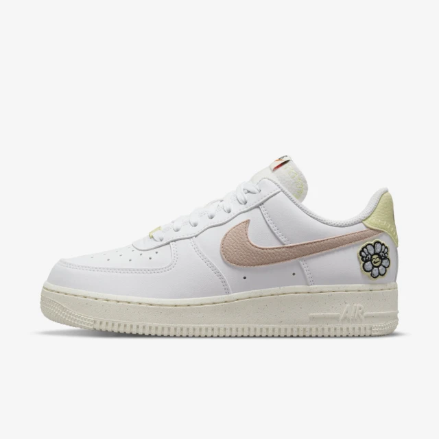 NIKE 耐吉【NIKE 耐吉】Nike W Air Force 1 07 SE NN 女 休閒鞋 經典 蝴蝶 笑臉 白粉(DJ6377-100)