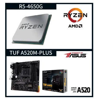 【ASUS 華碩】TUF GAMING A520M-PLUS + AMD Ryzen5 4650G 超值組