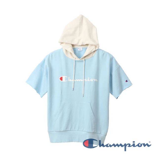 Champion【Champion】Campus連帽草寫Logo短Tee-白色