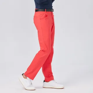 【KING GOLF】網路獨賣款-立體剪裁修身彈性高爾夫球長褲/高爾夫球褲(橘色)