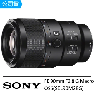 【SONY 索尼】FE 90mm F2.8 G Macro OSS 中型望遠微距鏡頭--公司貨(SEL90M28G)