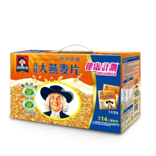 【QUAKER桂格】大燕麥片(37.5gx14包/盒)