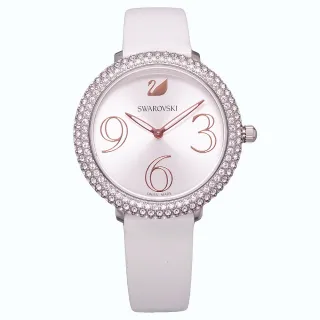 【SWAROVSKI 施華洛世奇】施華洛世奇SWAROVSKI 水晶的貴氣時尚優質秀麗腕錶-白金-5484070
