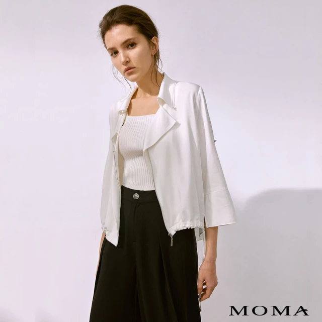 【MOMA】天絲棉下擺抽繩率性外套(兩色)