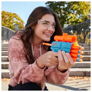【NERF 樂活打擊】菁英系列-機會者QS 4射擊器 F4191(射擊玩具/戶外玩具/兒童小孩玩具/軟彈槍/兒童玩具槍)