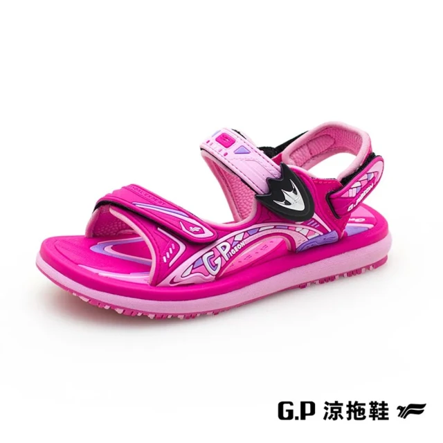 【G.P】兒童簡約休閒兩用涼鞋 拖鞋(粉桃)